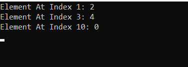 خروجی مثال ElementAtOrDefault 