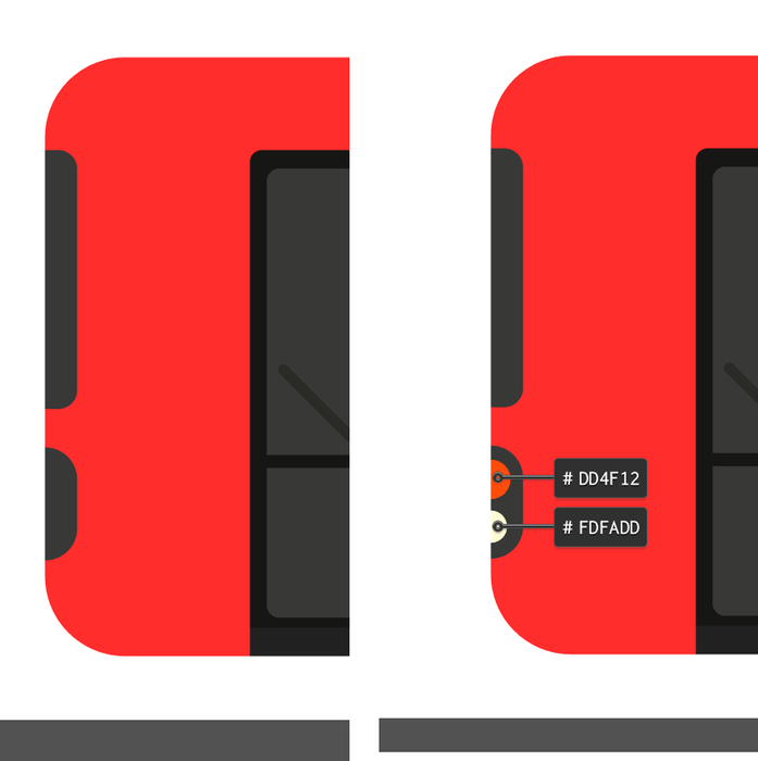 طراحی پنجره و چراغ های عقبی اتوبوس