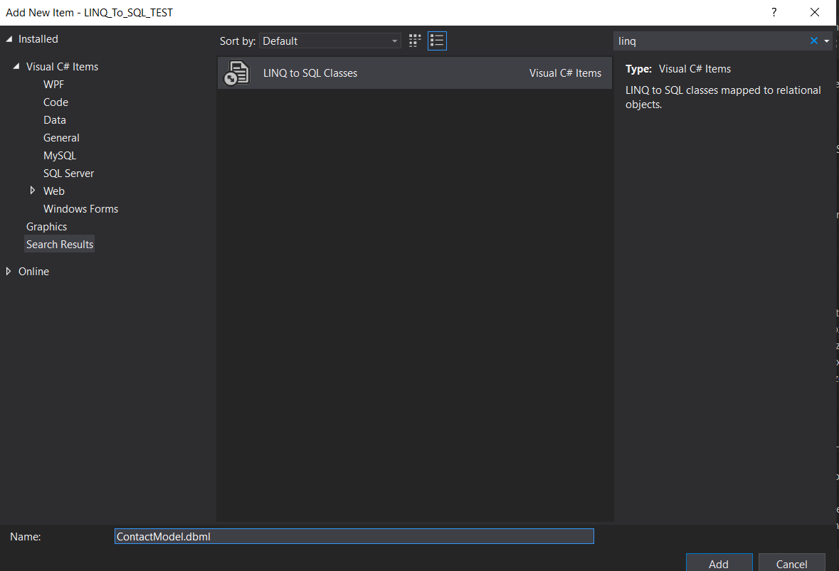 ایجاد پروژه و ساخت مدل در Visual Studio