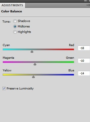 تنظیم رنگ ها با Color Balance