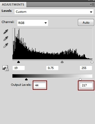 استفاده از Levels برای گنگ کردن تصویر