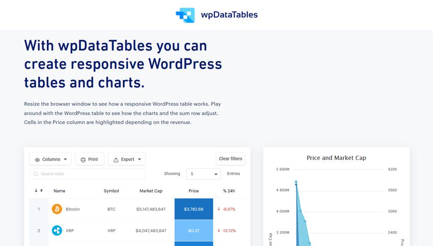 پلاگین جدول ساز wpDataTables