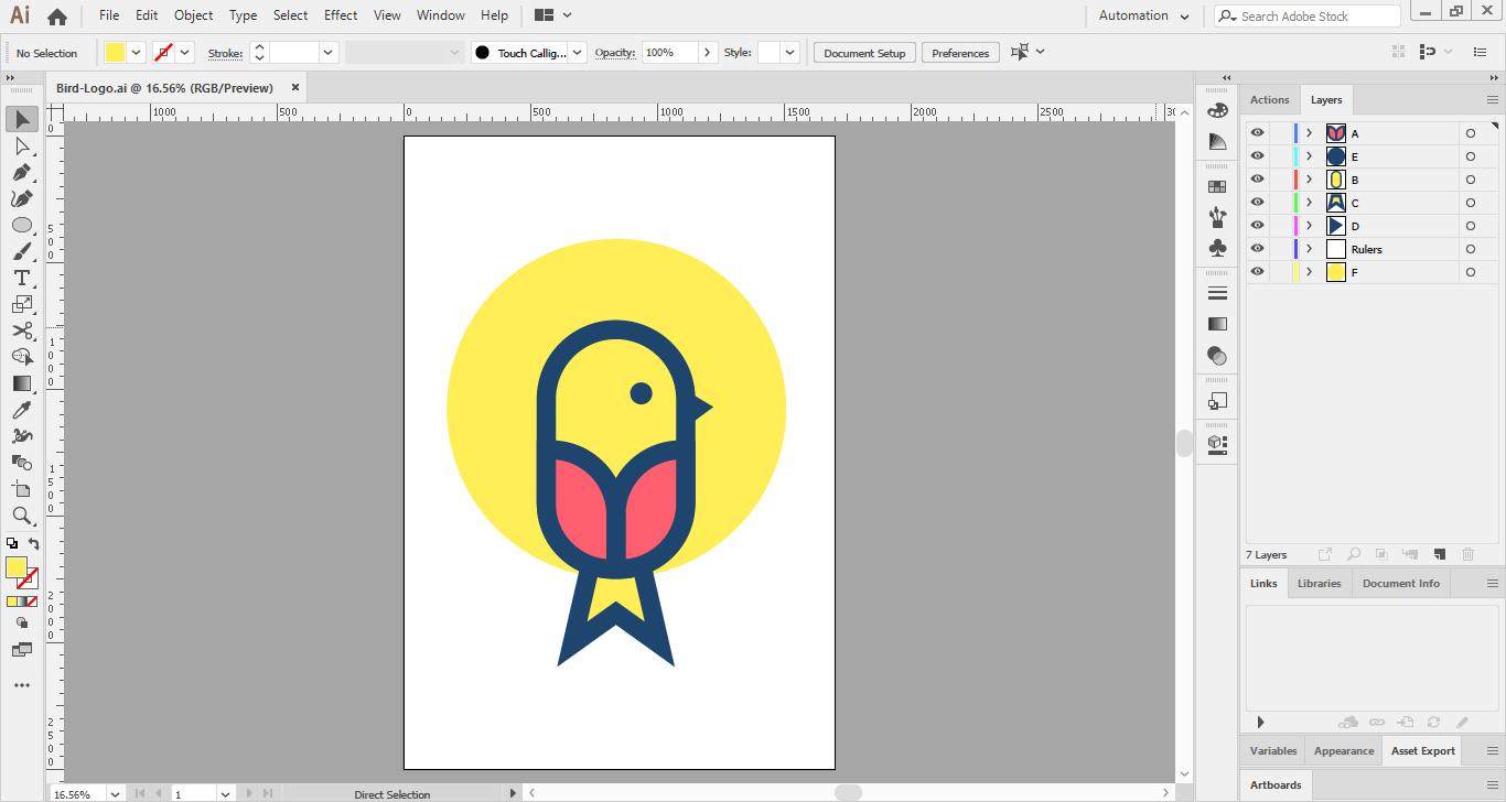 طراحی لوگو پرنده