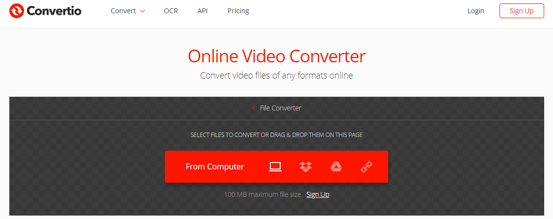 وب سایت فشرده سازی convertio 