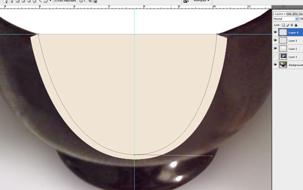 ایجاد خطوط جدید - ترکیب دو تصویر در فتوشاپ