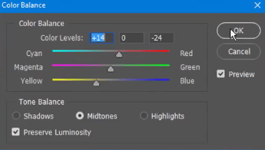 تنظیم color balance برای کشتی