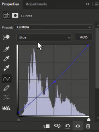 تنظیم curves برای تمام پروژه (باید با رنگ ها بازی کنید تا رنگ دلخواهتان را به دست بیاورید - قاعده ی خاصی وجود ندارد)