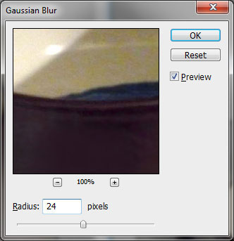 تنظیمات Gaussian Blur 