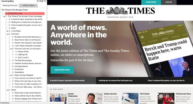 ساختار وب سایت Times