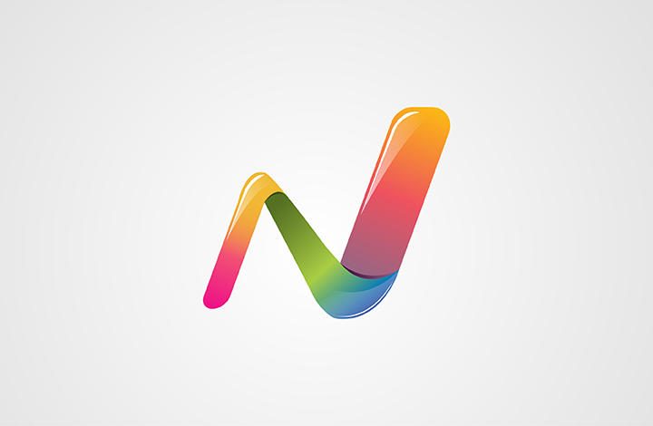 آموزش طراحی لوگو رنگی حرف N در ایلوستریتور