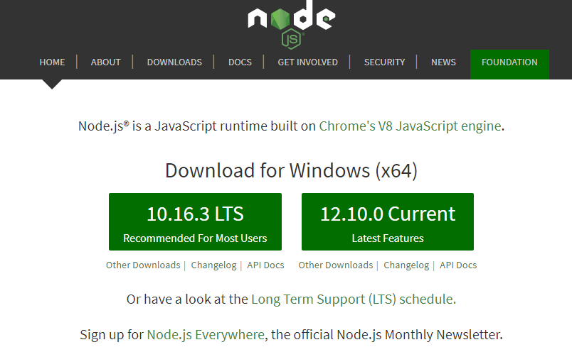 سایت node.js