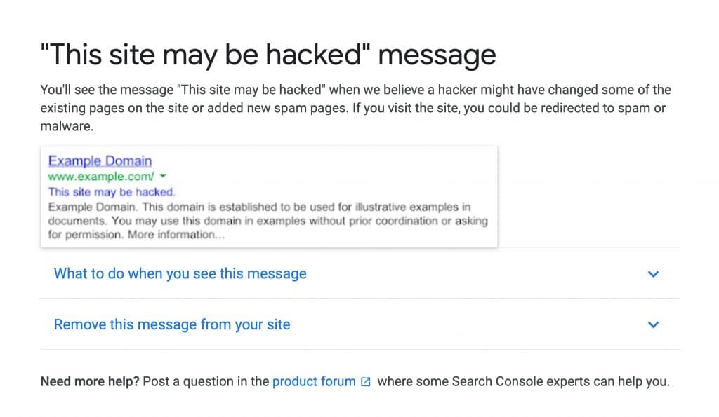 توضیحات گوگل در مورد هشدار های هک شدن سایت وردپرسی