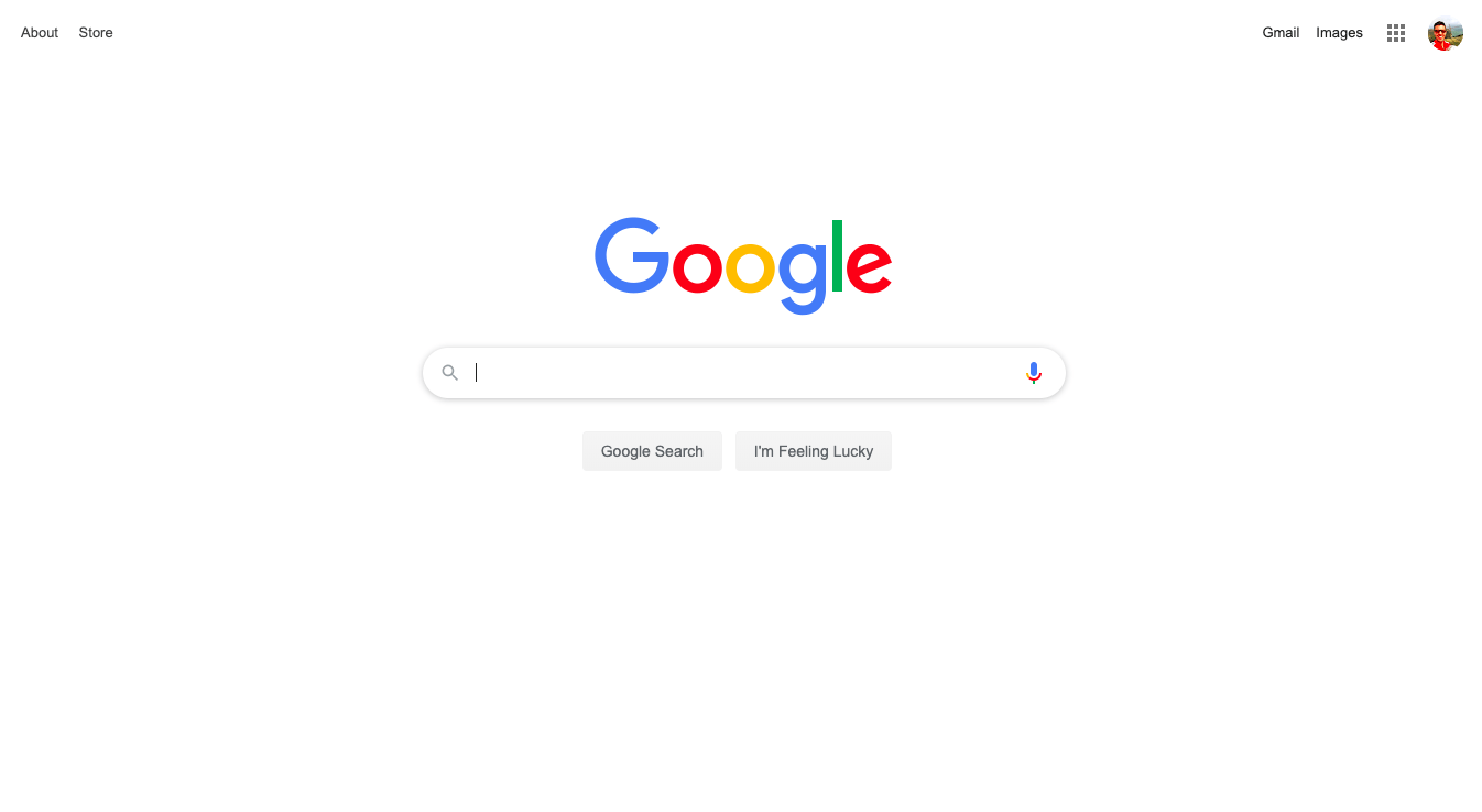 سبک مینیمال استفاده شده در طراحی صفحه جستجوی گوگل