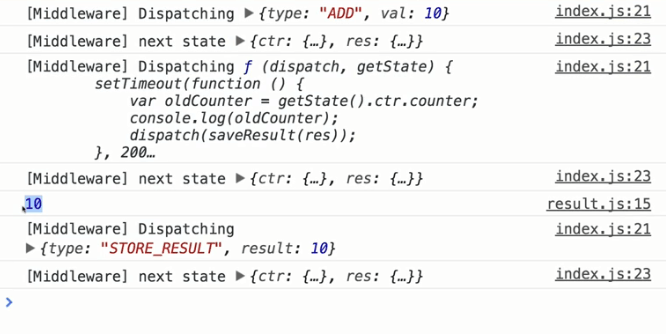 برگرداندن state فعلی قبل از dispatch شدن action