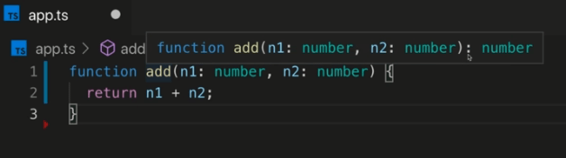 نوع مقدار برگردانده شده توسط تابع، پس از علامت دو نقطه