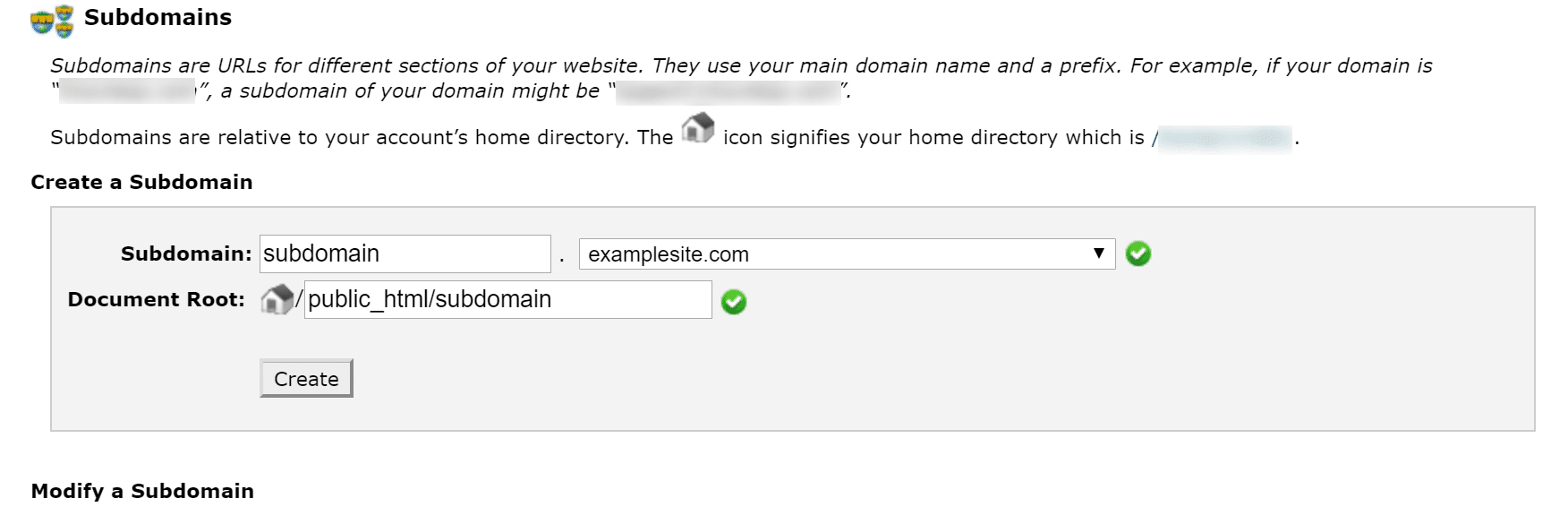 اضافه کردن subdomain در cPanel