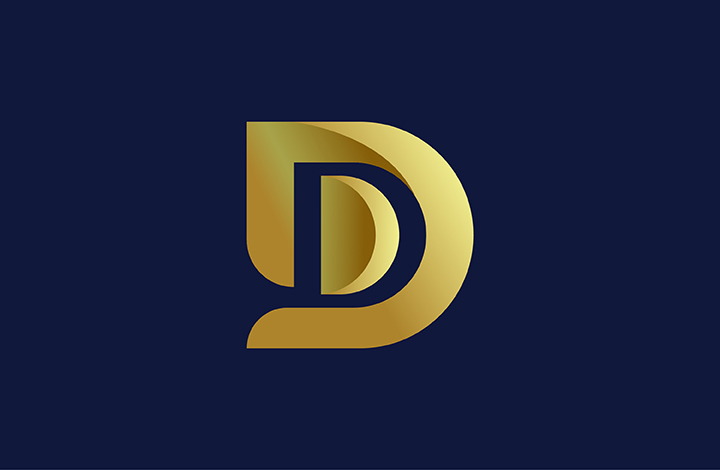 آموزش طراحلی لوگو D طلایی