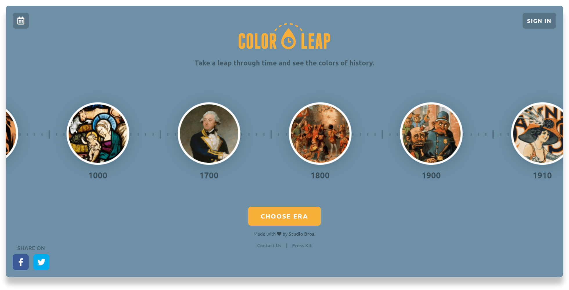 تصویر صفحه اصلی وب سایت Color Leap