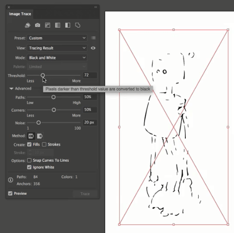 کاهش دادن threshold در تنظیمات tracing