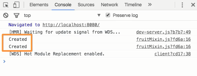 log شدن lifecycle hook (دو بار)