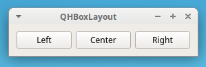 کلاس QHBoxLayout