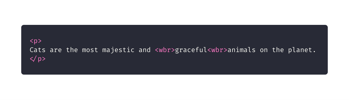 تگ wbr در html
