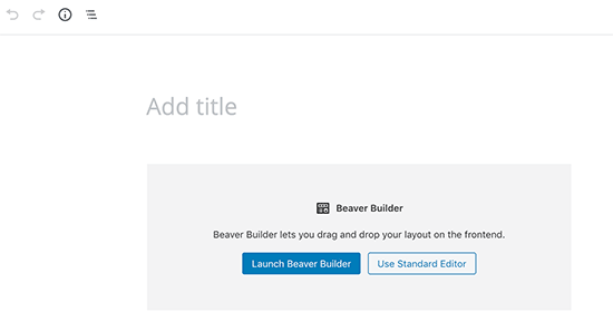 اجرای ویرایشگرLaunch Beaver Builder