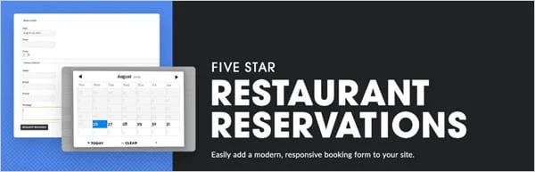 پلاگین Restaurant Reservations