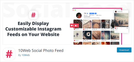 افزونه 10Web Social Photo Feed