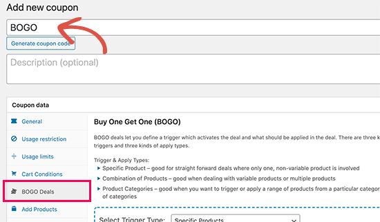 ساخت کوپن BOGO برای ووکامرس - ایجاد کوپن‌ تخفیف در ووکامرس