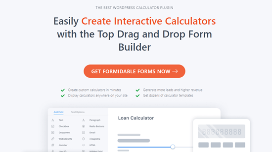 افزونه Formidable Forms Calculators