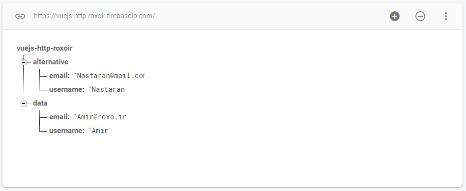 ایجاد یک node جدید در firebase