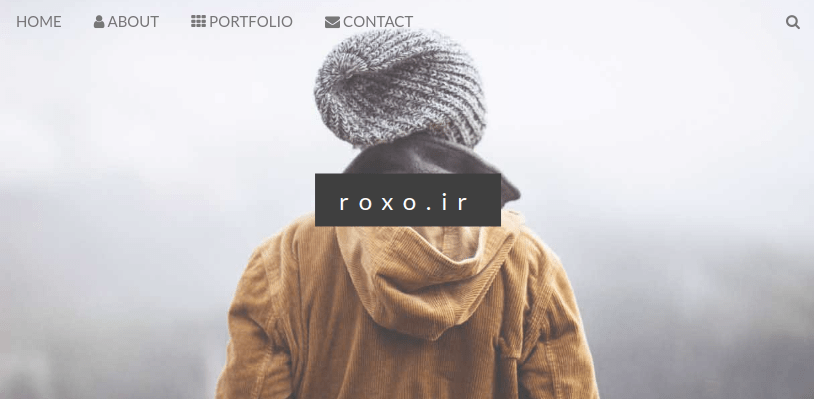 نمایش آدرس roxo.ir در صفحه ی اصلی