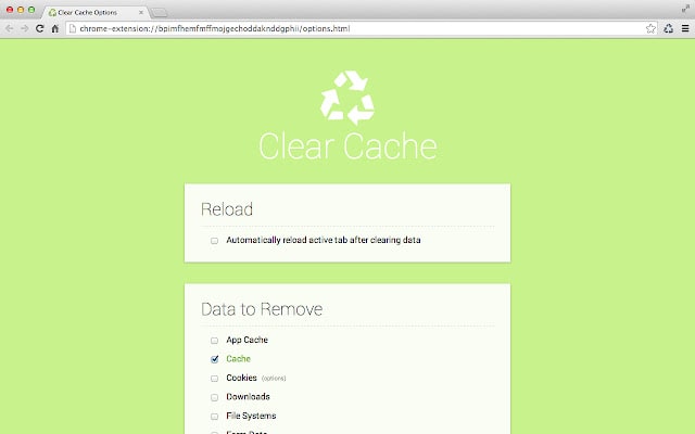 افزونه Clear Cache