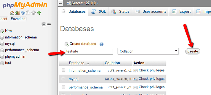 حتما قسمت collation را روی utf8-mb4 قرار بدهید