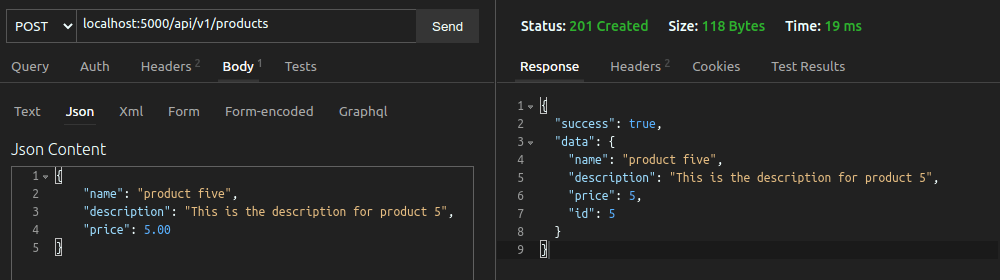 اضافه کردن یک محصول از طریق API